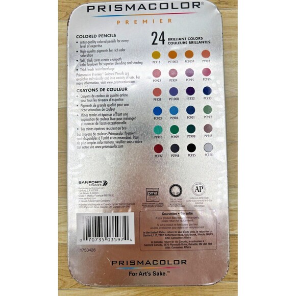 Prismacolor Premier Colored Pencils Artist Quality Rich Thick Color 24 Piece EUC - Picture 10 of 10